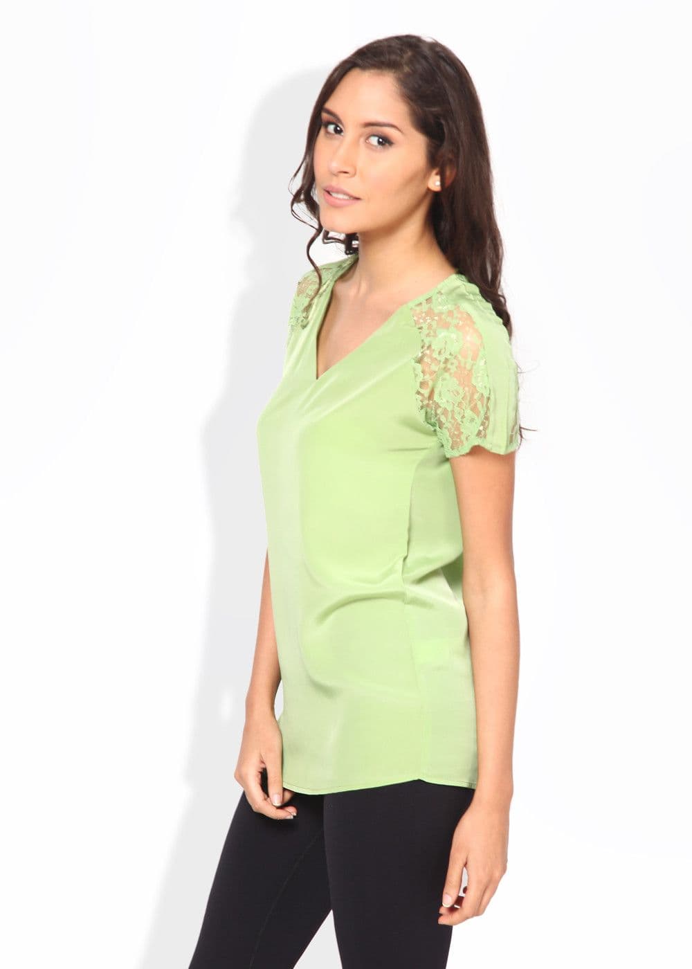 Harpa Casual Short Sleeve Solid Women's Top view 3
