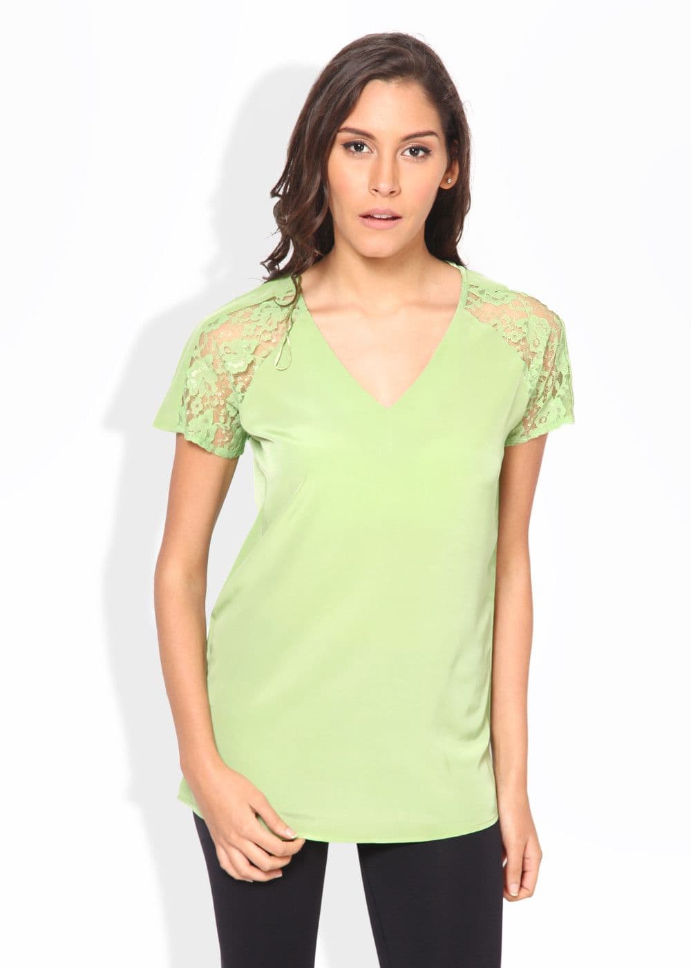Harpa Casual Short Sleeve Solid Women's Top