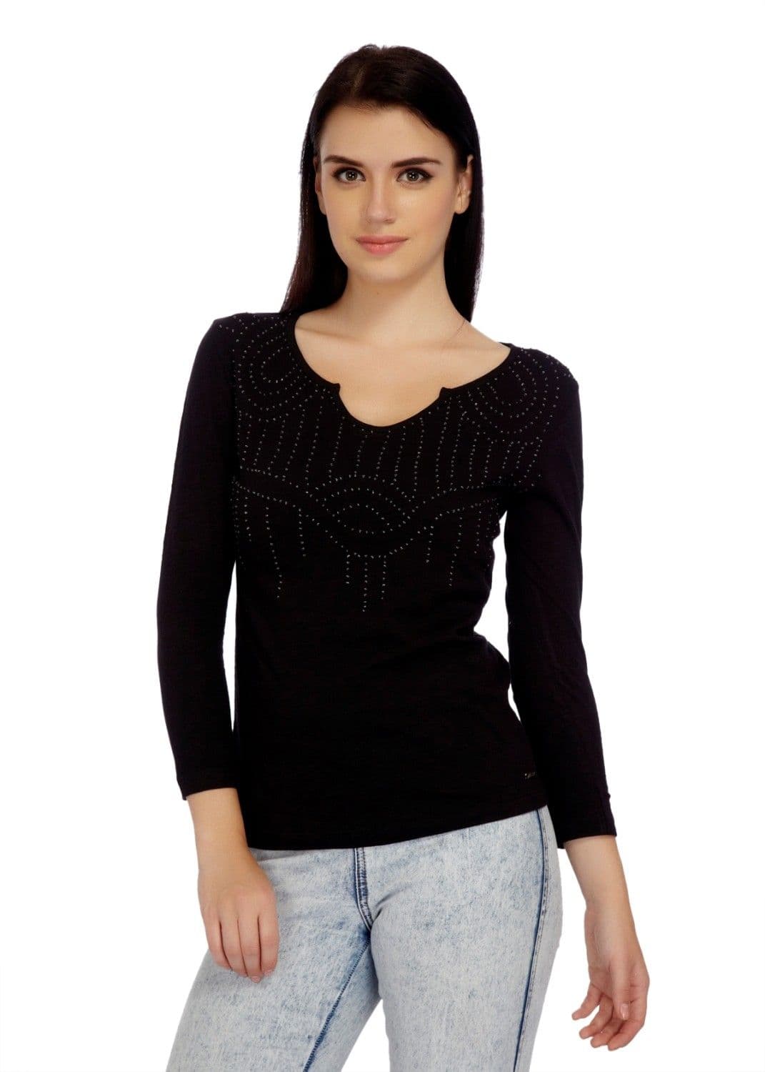 Meish Casual Full Sleeve Embellished Women's Top view 2