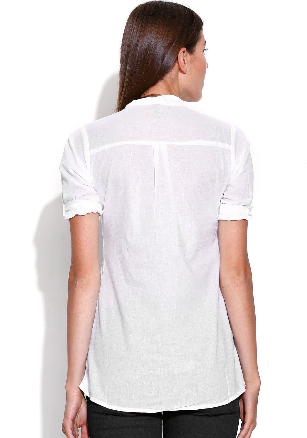 Shopaholic Casual 3/4 Sleeve Solid Women's Top view 5