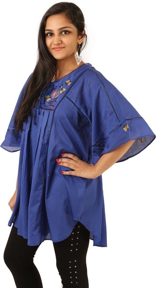 INDRICKA Casual Butterfly Sleeve Solid Women's Top view 4