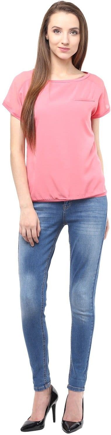 Harpa Casual Short Sleeve Solid Women's Top view 4
