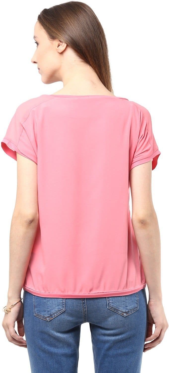 Harpa Casual Short Sleeve Solid Women's Top view 3