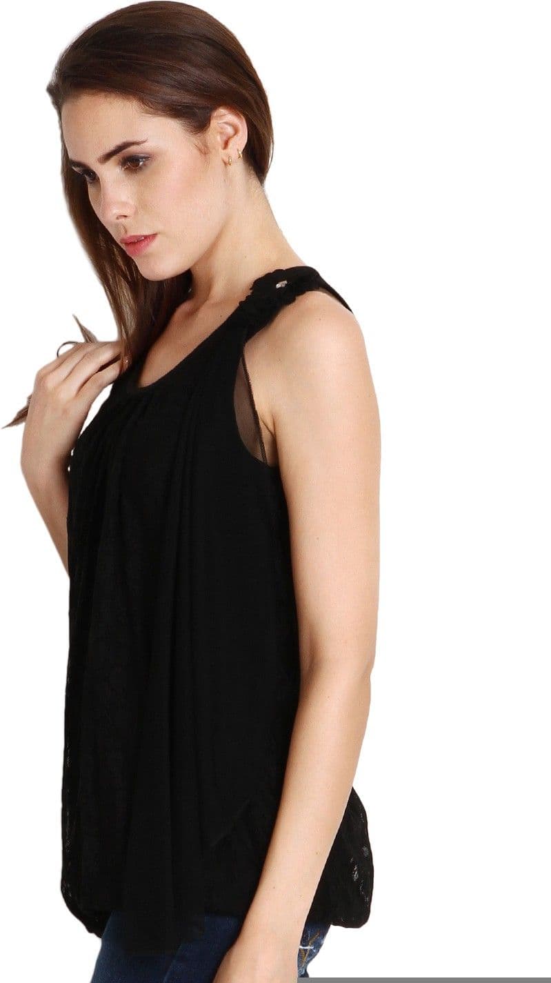 Soie Casual Sleeveless Solid Women's Top view 5
