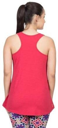 VRTYA Casual Sleeveless Solid Women's Red Top view 3