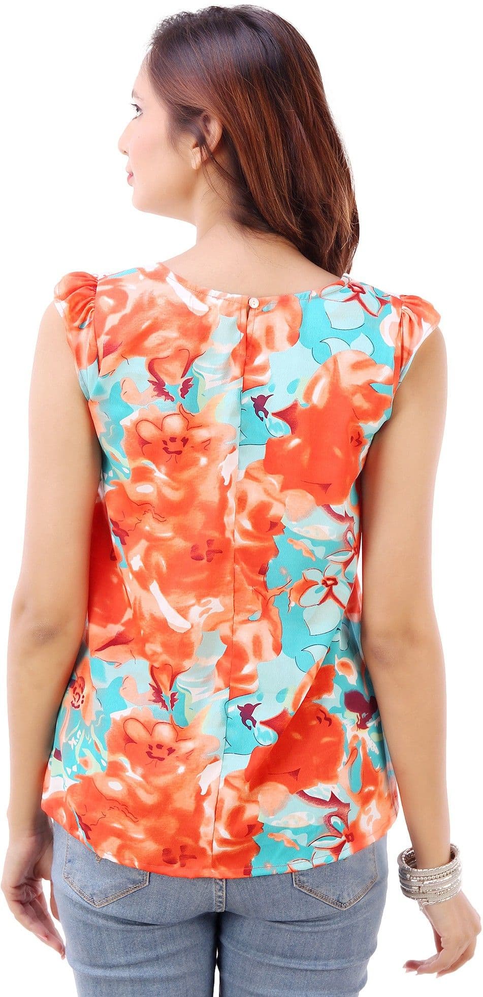 Goodwill Impex Casual Sleeveless Printed Women's Top view 4
