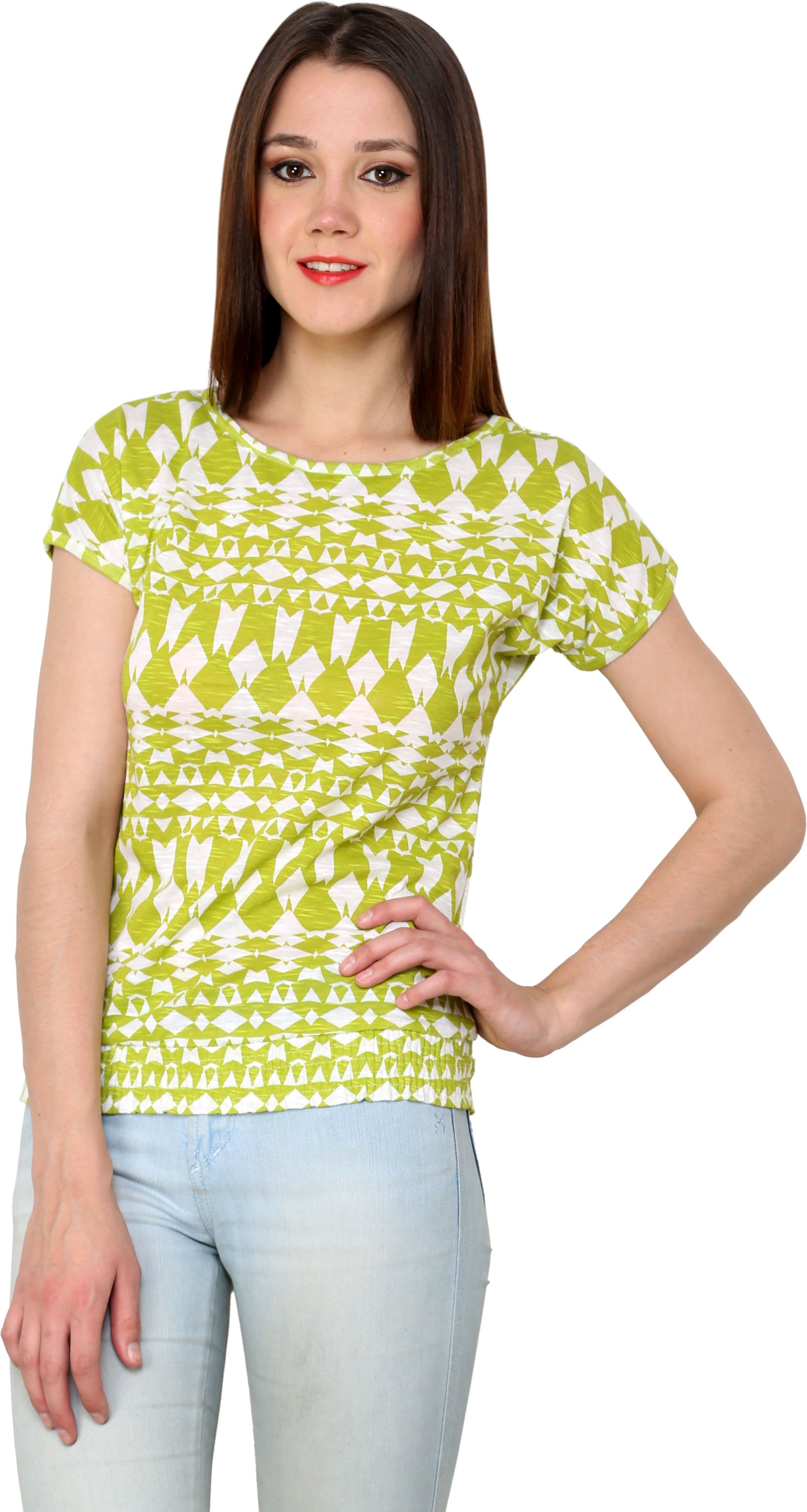 Shilpkala Casual Cape Sleeve Printed Women's Top