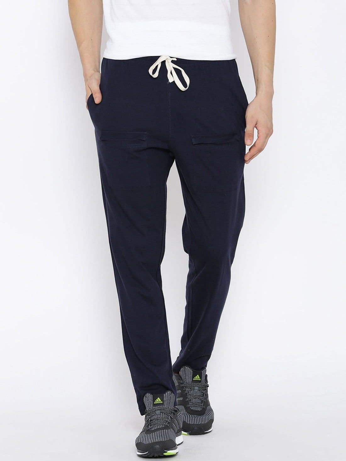 Hubberholme Solid Men's Dark Blue Track Pants