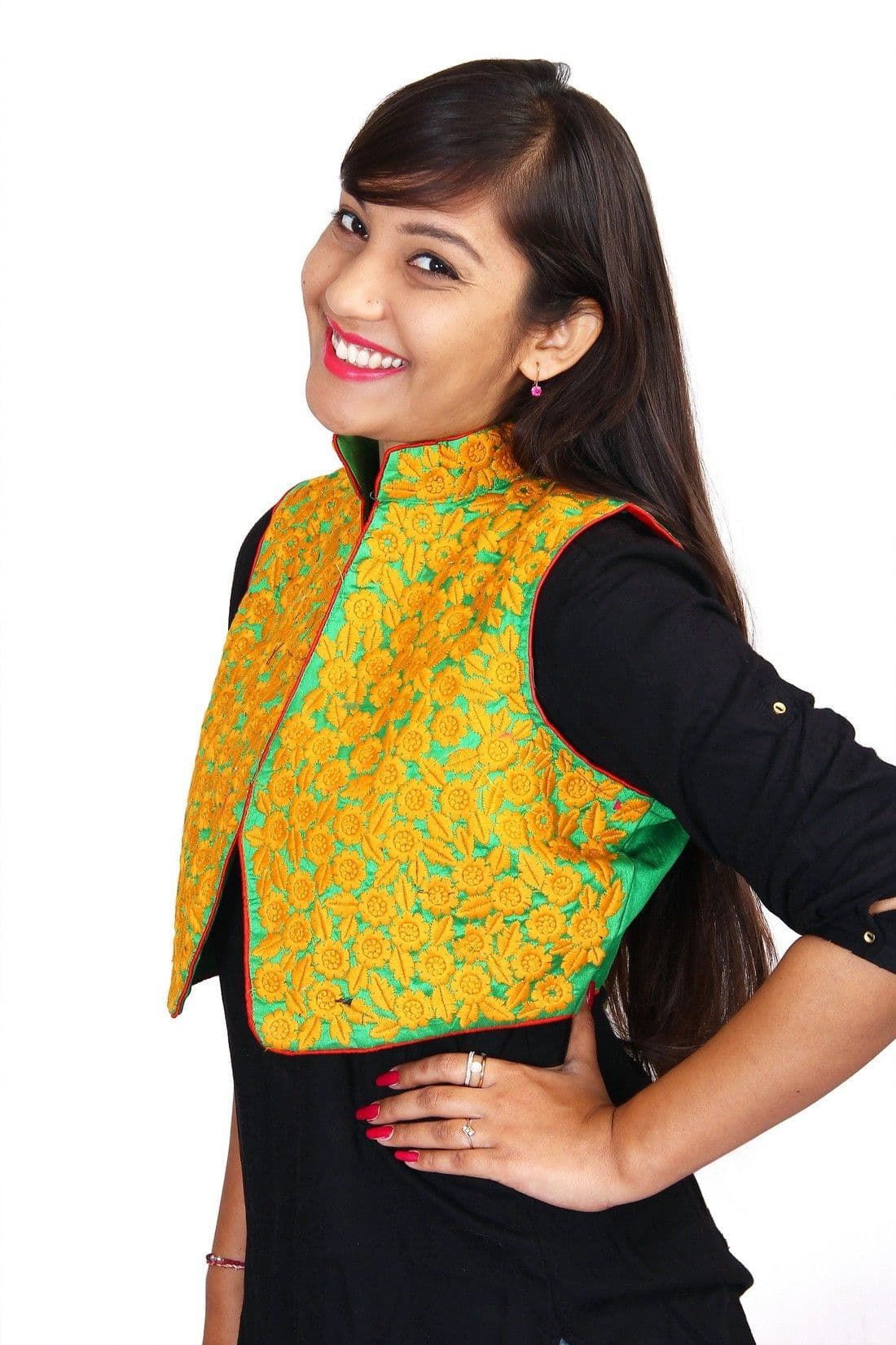 KAJCI Embroidered Women's Waistcoat view 2