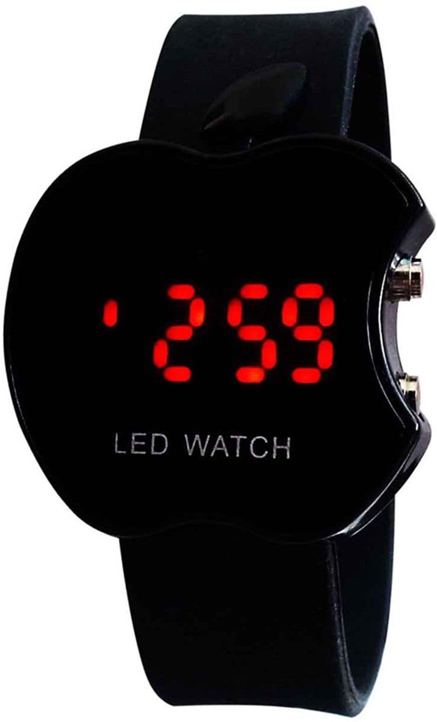 Ridas Apl_led_black Apple Shape Digital Watch  - For Boys