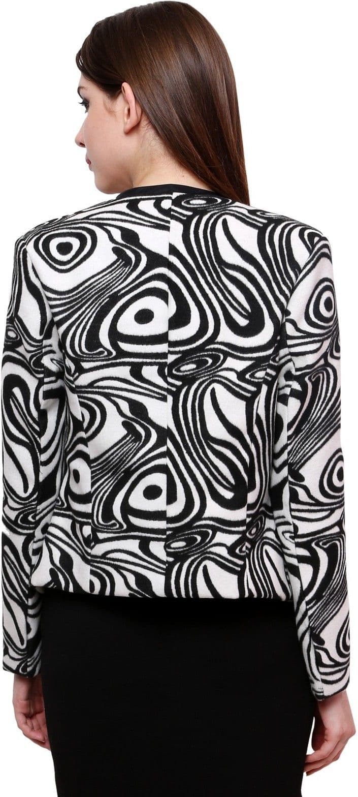 Pannkh Printed Single Breasted Casual Women's Blazer view 3