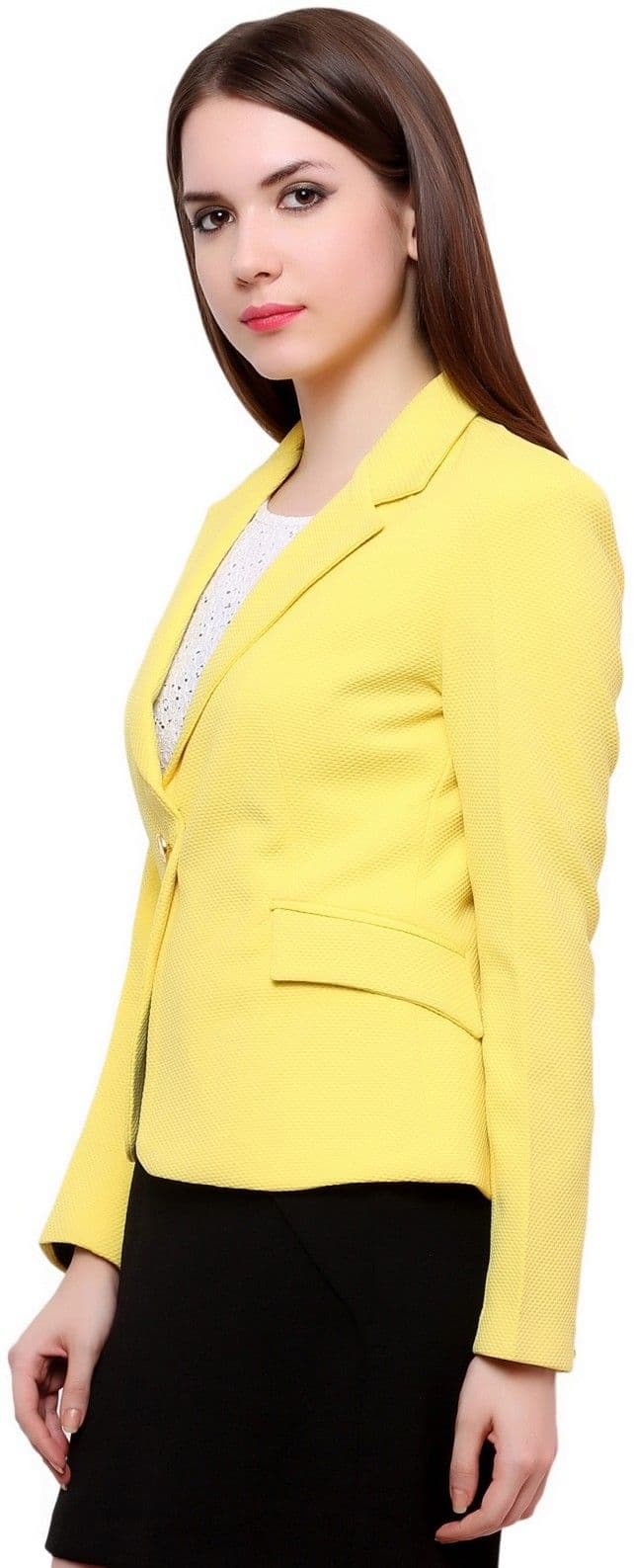 Pannkh Self Design Single Breasted Casual Women's Blazer view 2
