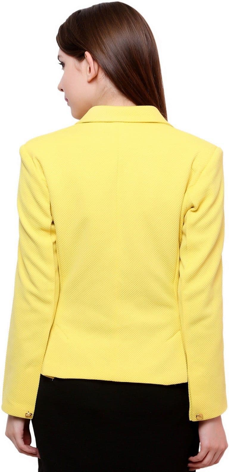 Pannkh Self Design Single Breasted Casual Women's Blazer view 3