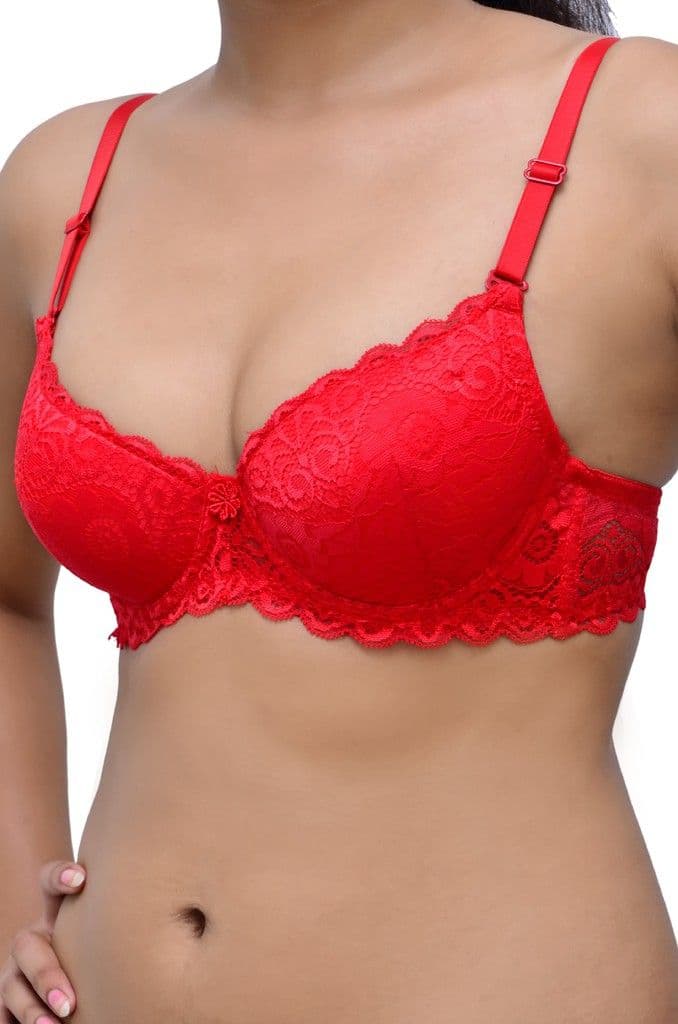 Wolfie LaceRed117 Women's Push-up Bra view 2