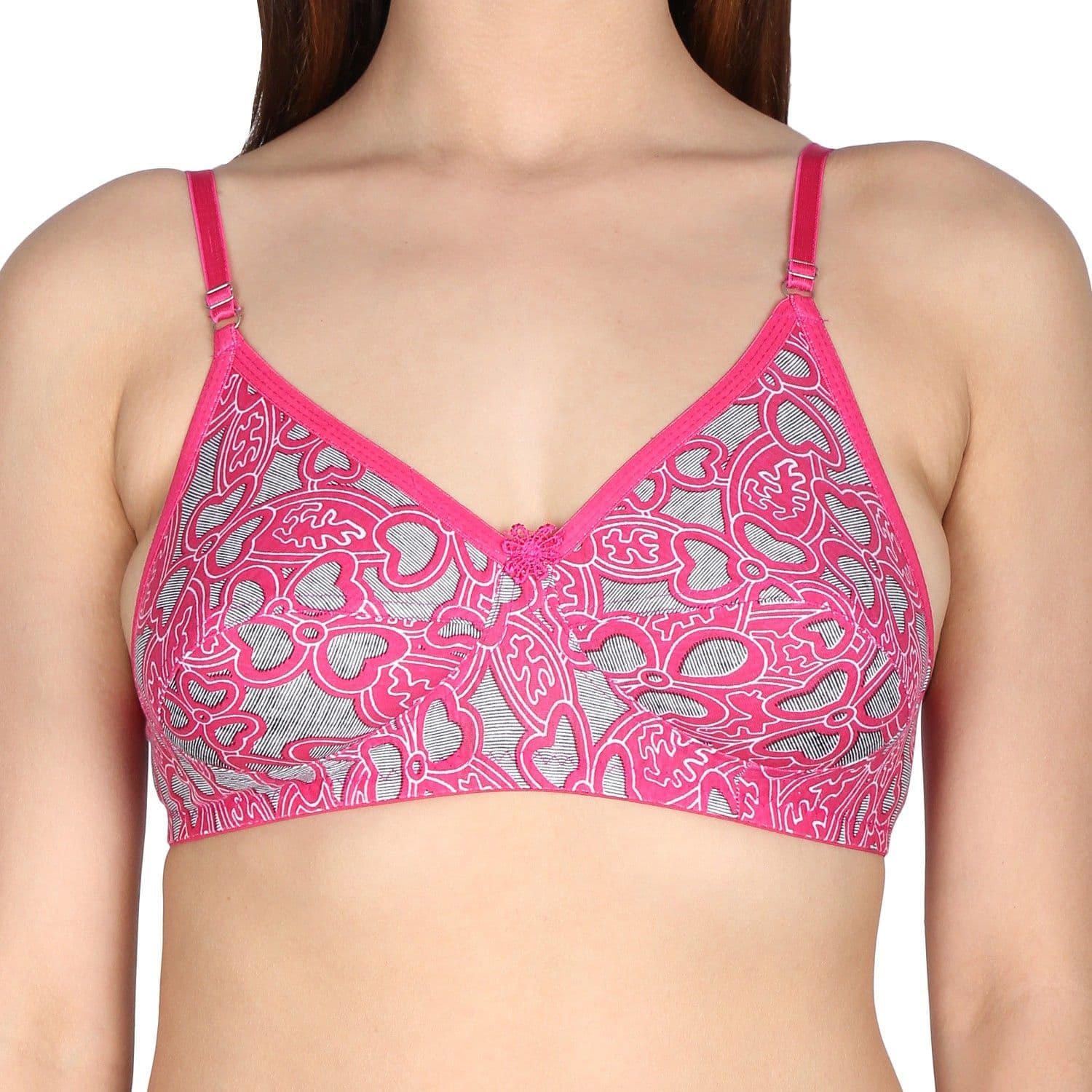 Ladyland Daisy Pink Women's Full Coverage Bra view 5