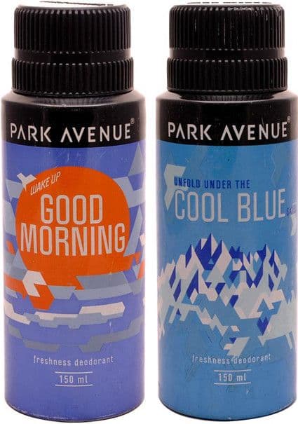 Park Avenue Park Avenue Cool Blue, Good Morning Pack of 2 Deodorants Combo Set