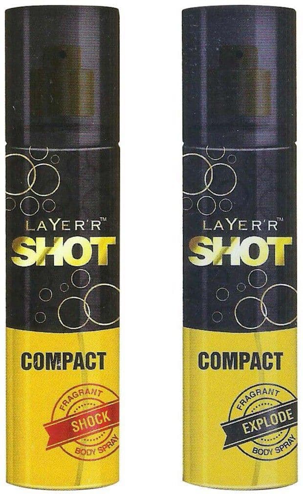 Layer'r Shot Compact Explode And Shock Body Spray (Pack Of 2) Combo Set view 2