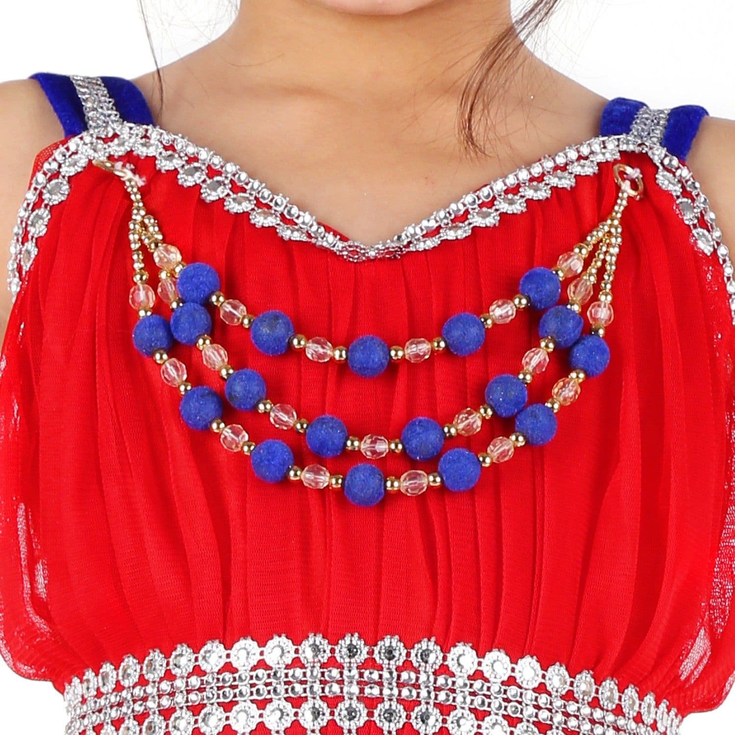 Tiny Toon Girl's Gathered Red Dress view 9