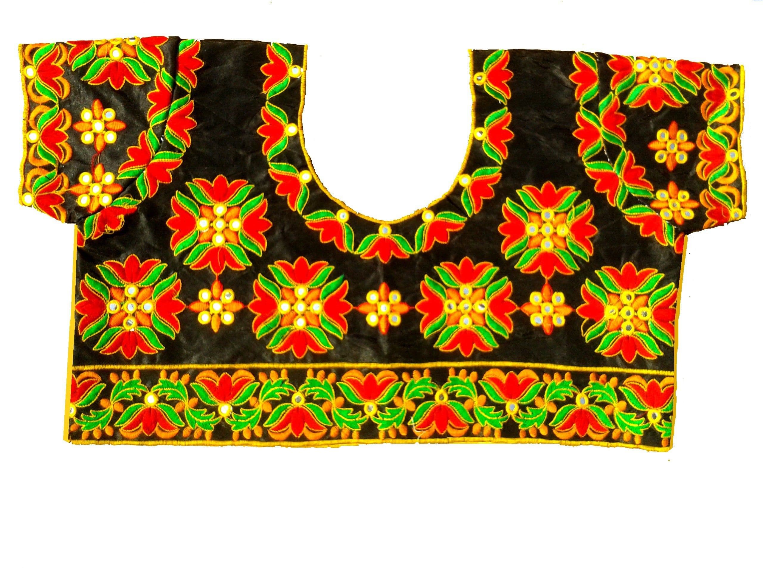 Kamini Fashions Cotton Silk Blend Embroidered Blouse Material view 3