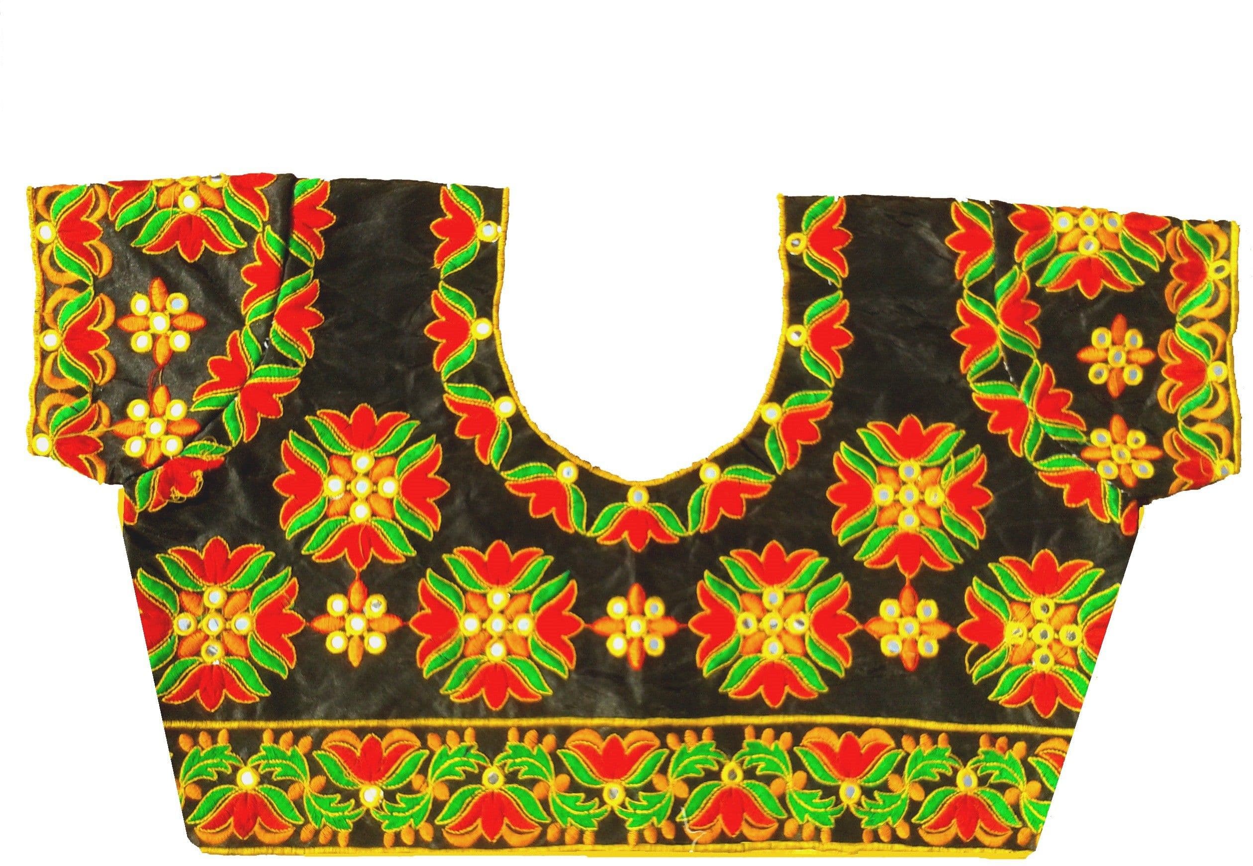Kamini Fashions Cotton Silk Blend Embroidered Blouse Material view 2
