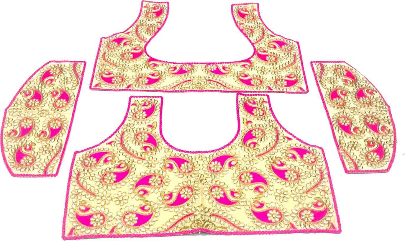 Kandoi Cotton Silk Blend Embroidered Blouse Material