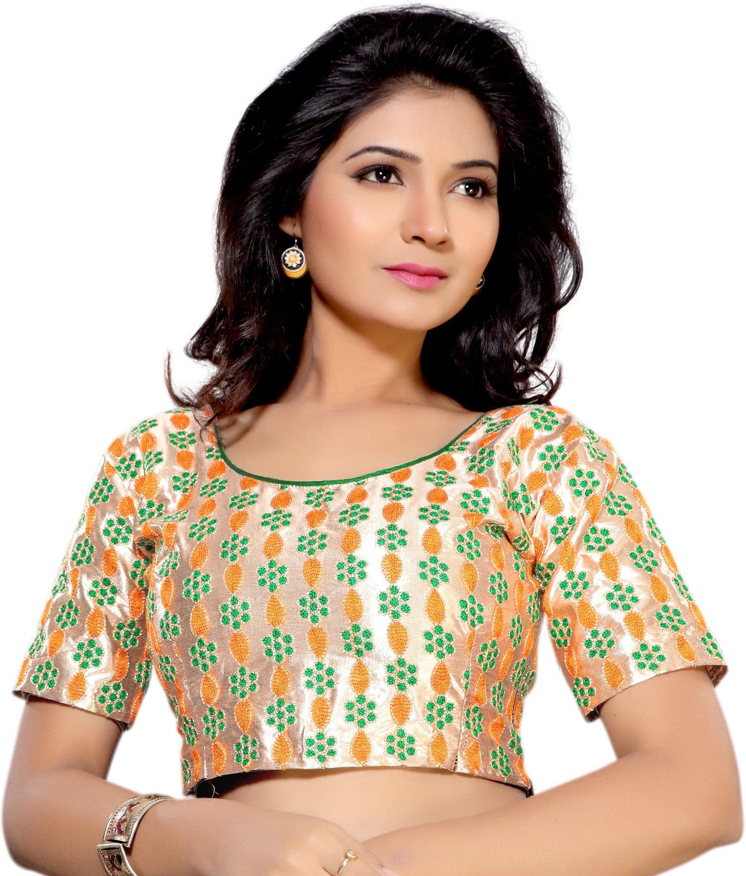 Sareeshop Silk Checkered Blouse Material view 2