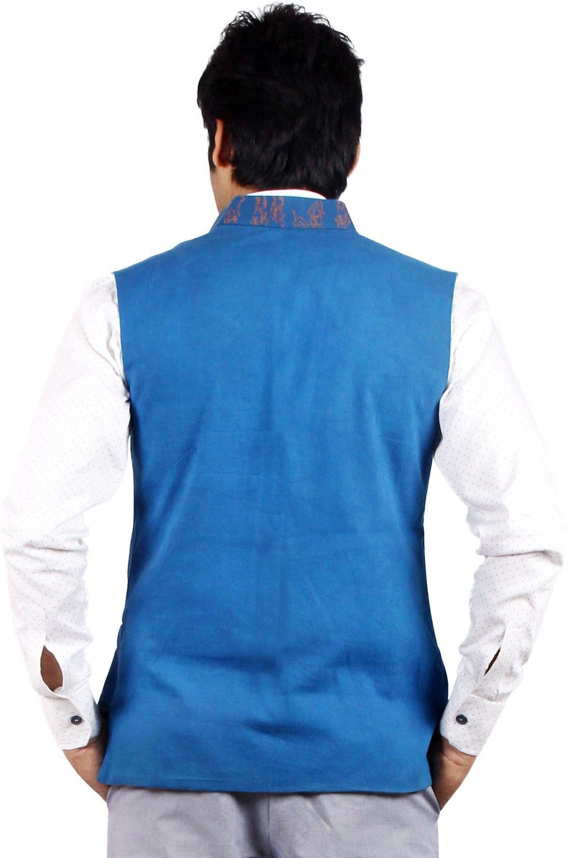 Pulpypapaya Sleeveless Printed Men's Jacket view 3