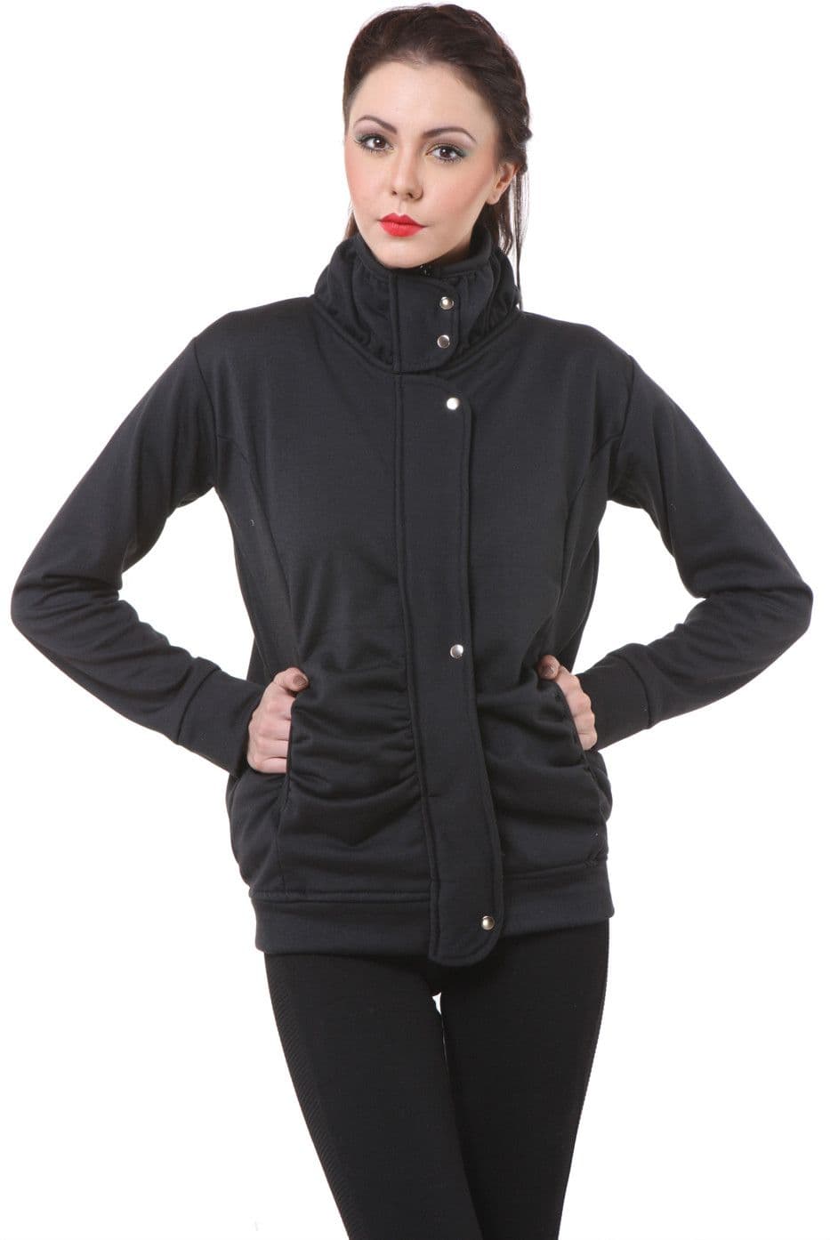 Purys Full Sleeve Solid Women's Fleece Jacket