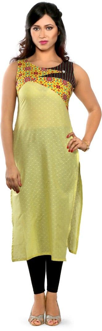 Fab Nisa Self Design Women's Straight Kurta view 2