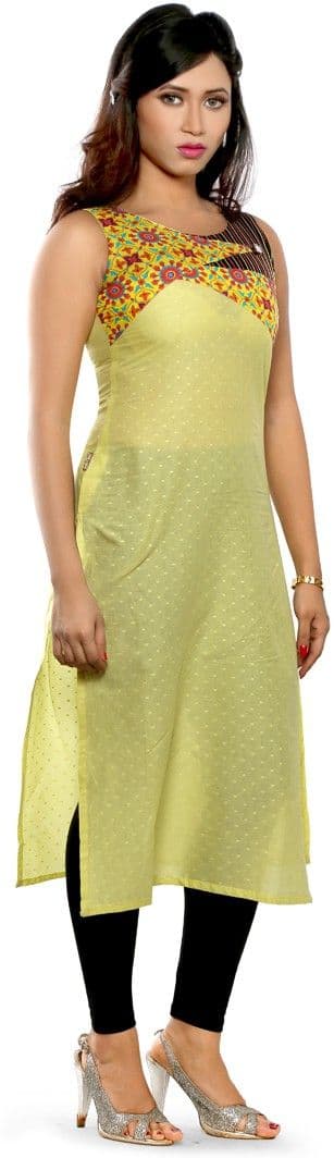 Fab Nisa Self Design Women's Straight Kurta view 4