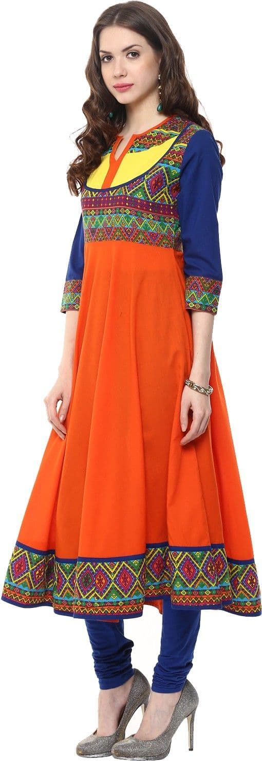 CORA Striped Girl's Straight Kurta view 4