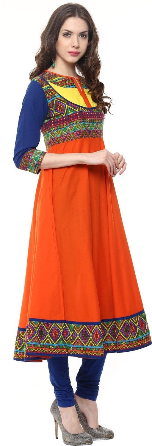 CORA Striped Girl's Straight Kurta view 5