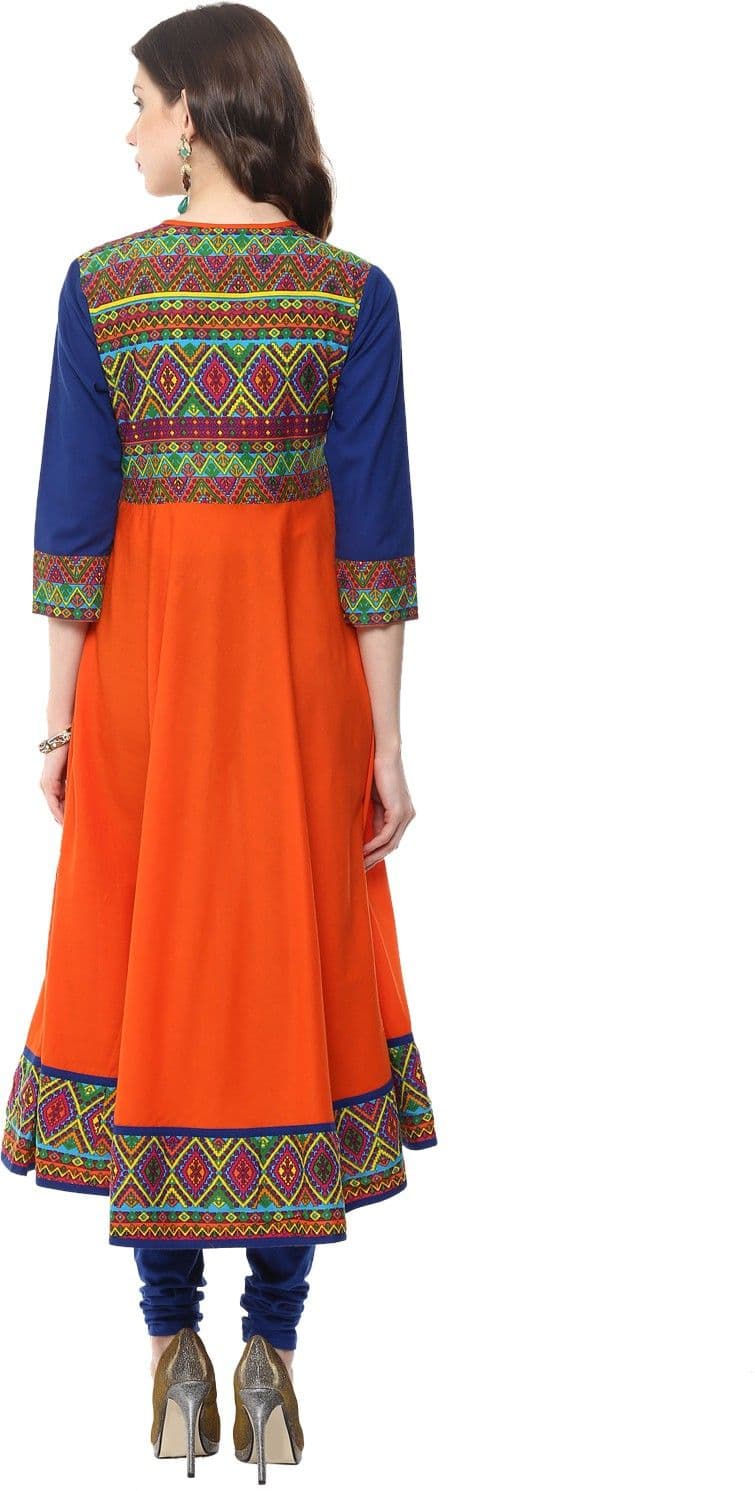 CORA Striped Girl's Straight Kurta view 3