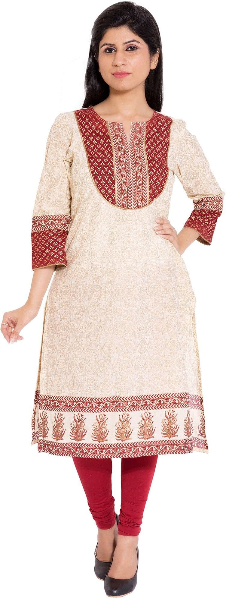 ADDICTION Floral Print Women's Straight Kurta view 2