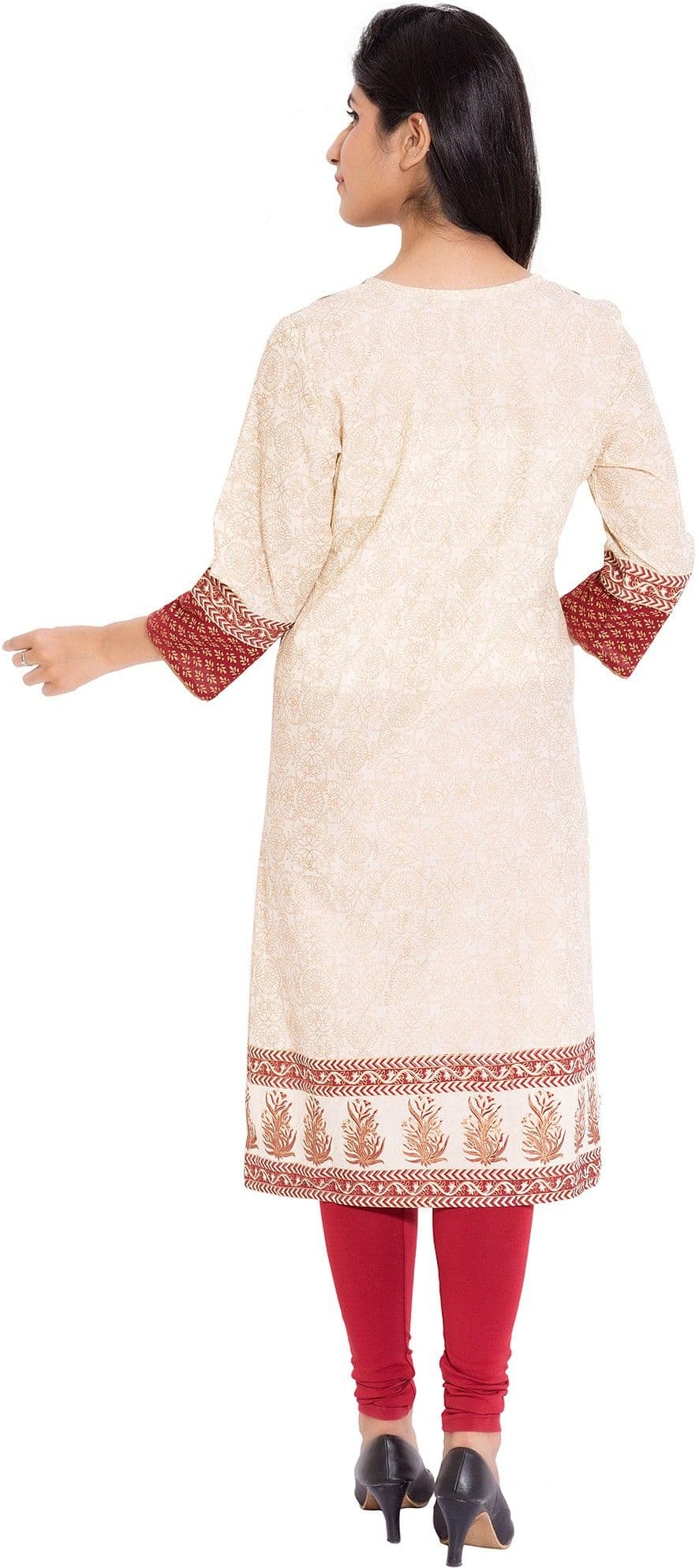 ADDICTION Floral Print Women's Straight Kurta view 5