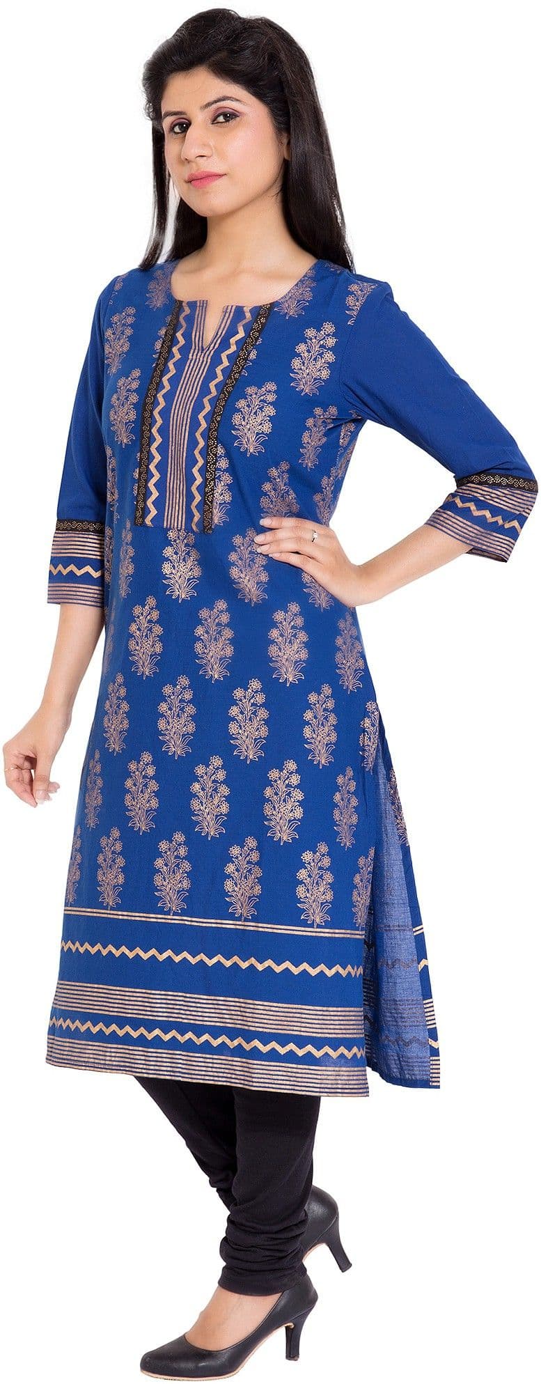 ADDICTION Floral Print Women's Straight Kurta view 3