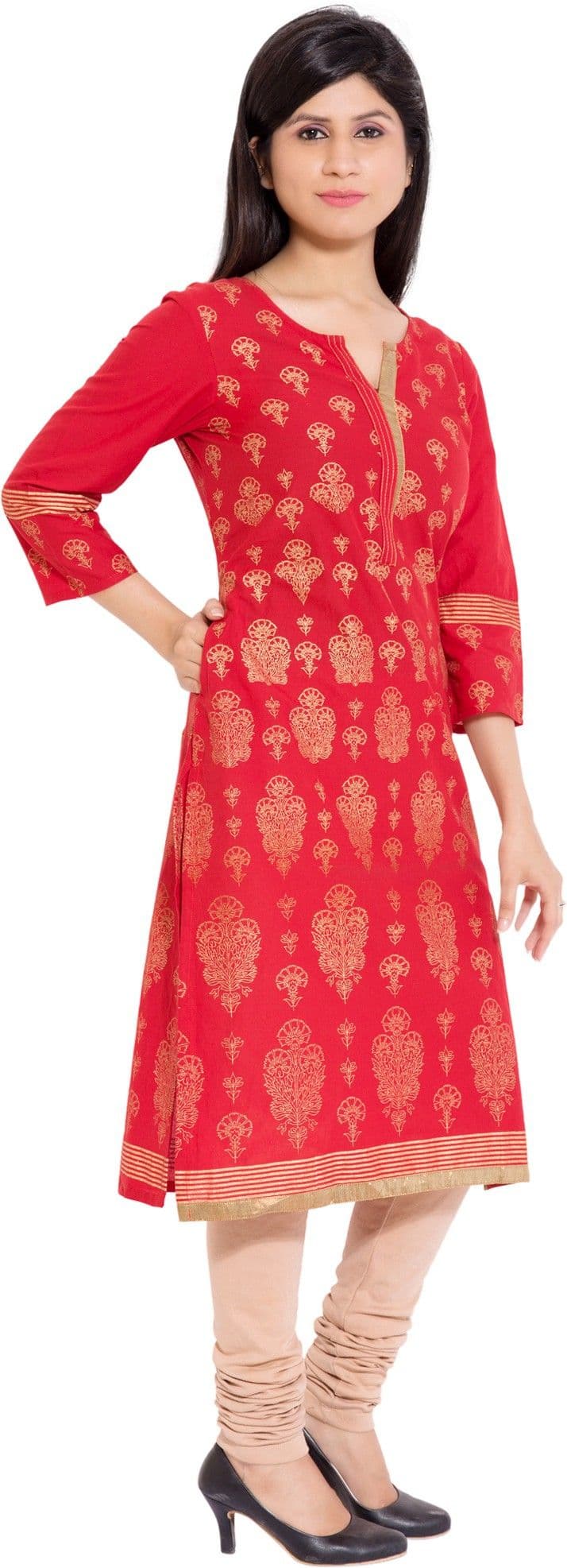 ADDICTION Floral Print Women's Straight Kurta view 3