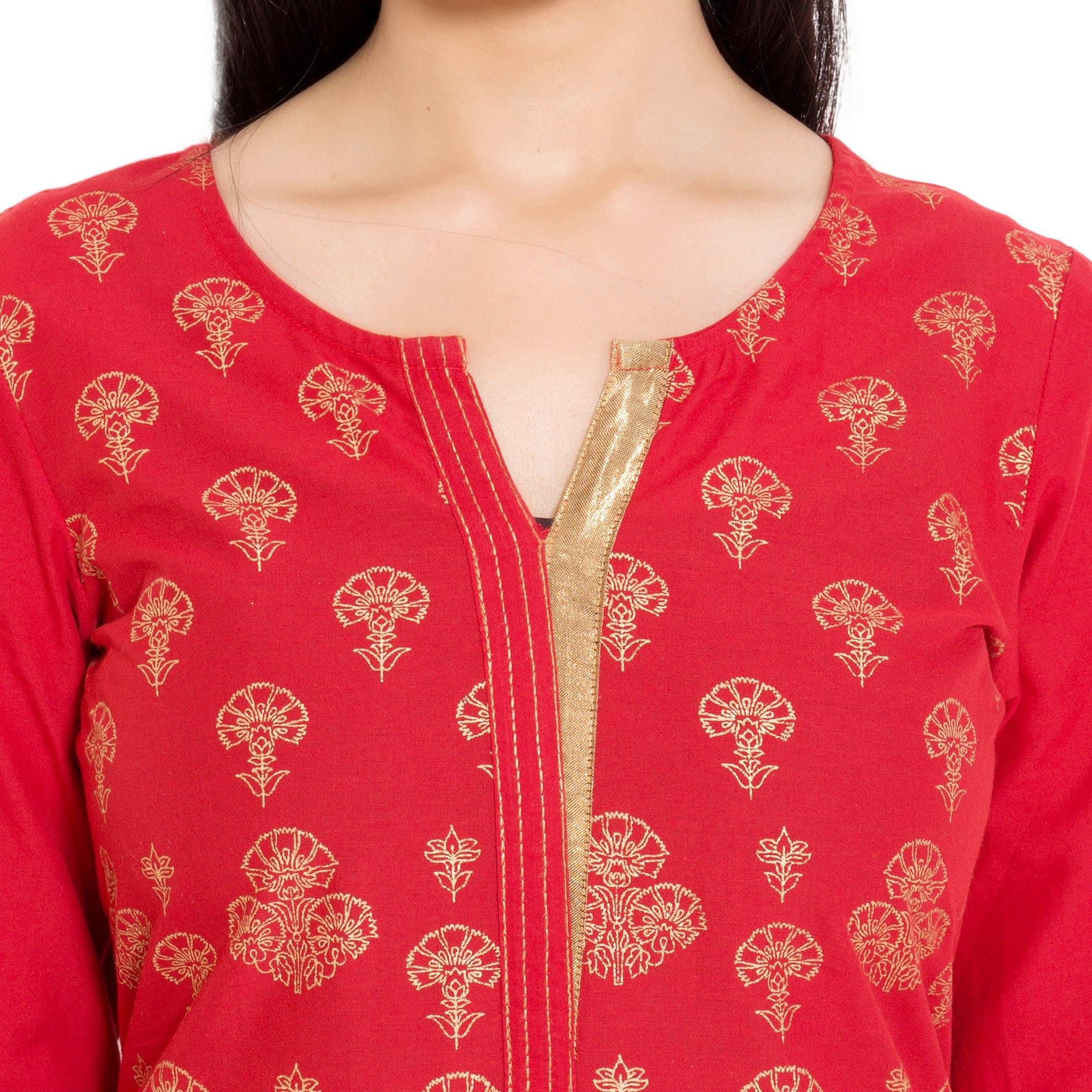ADDICTION Floral Print Women's Straight Kurta view 6