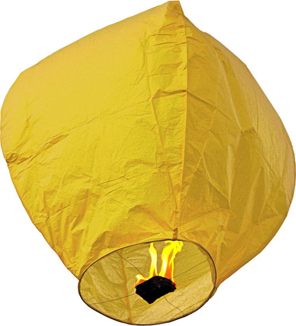 SHOPOJ Yellow Paper Sky Lantern