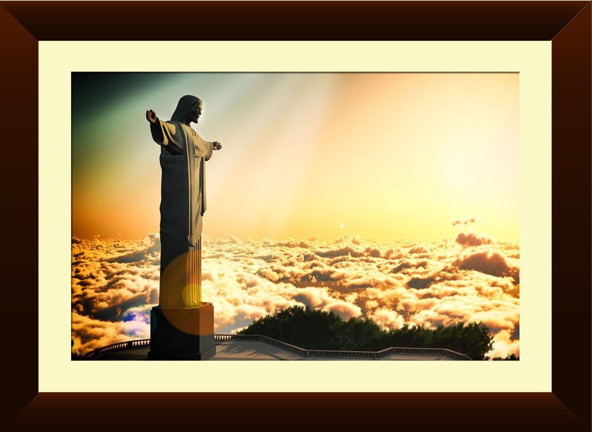 Wallmantra Christ The Redeemer Framed Print Canvas Painting view 2