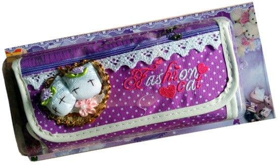 AOC Girl Polkadot Art Cloth Pencil Box view 3