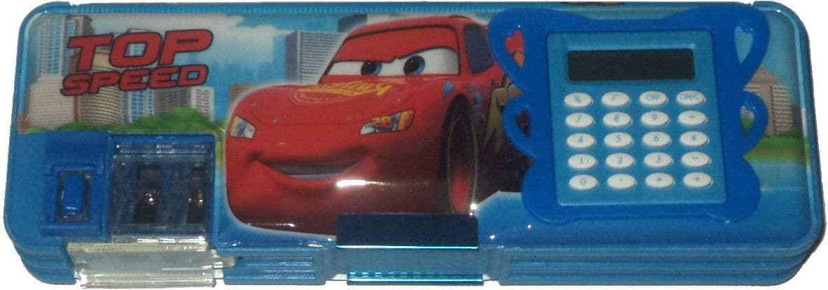 Karta Car With Calculator & Dual Sharpner Art Plastic Pencil Box