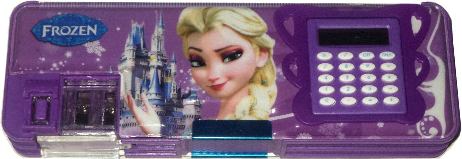 Karta Frozen With Calculator & Dual Sharpner Art Plastic Pencil Box