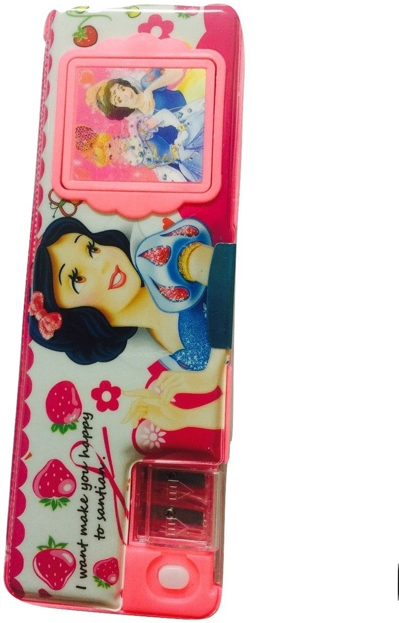 Cutebaby Mix Characters(single character in one pencil box) Multi - Text Art Plastic And Magnate Pencil Box