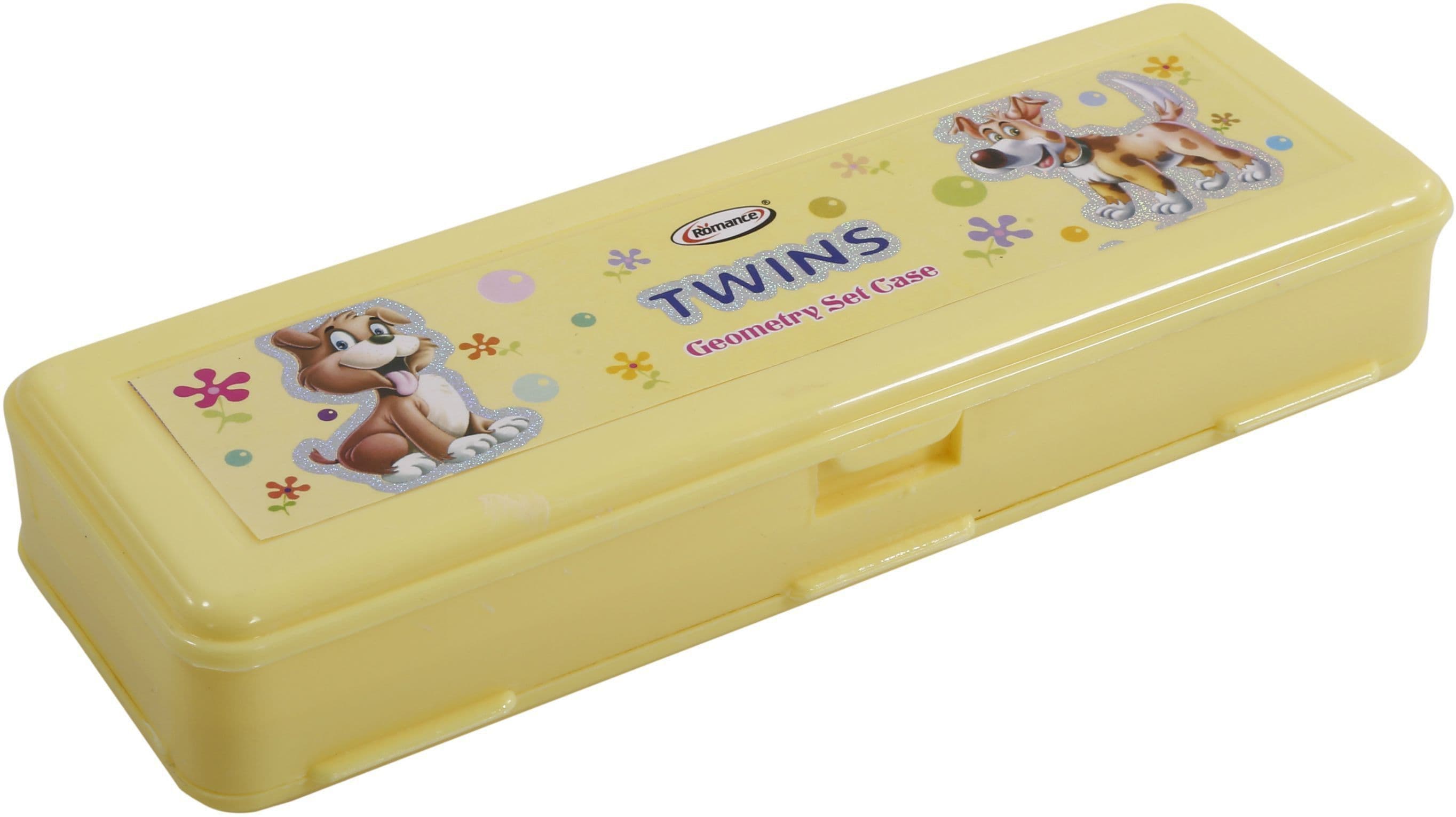 Edit One Romance Dog Cartoon Art Plastic Pencil Box