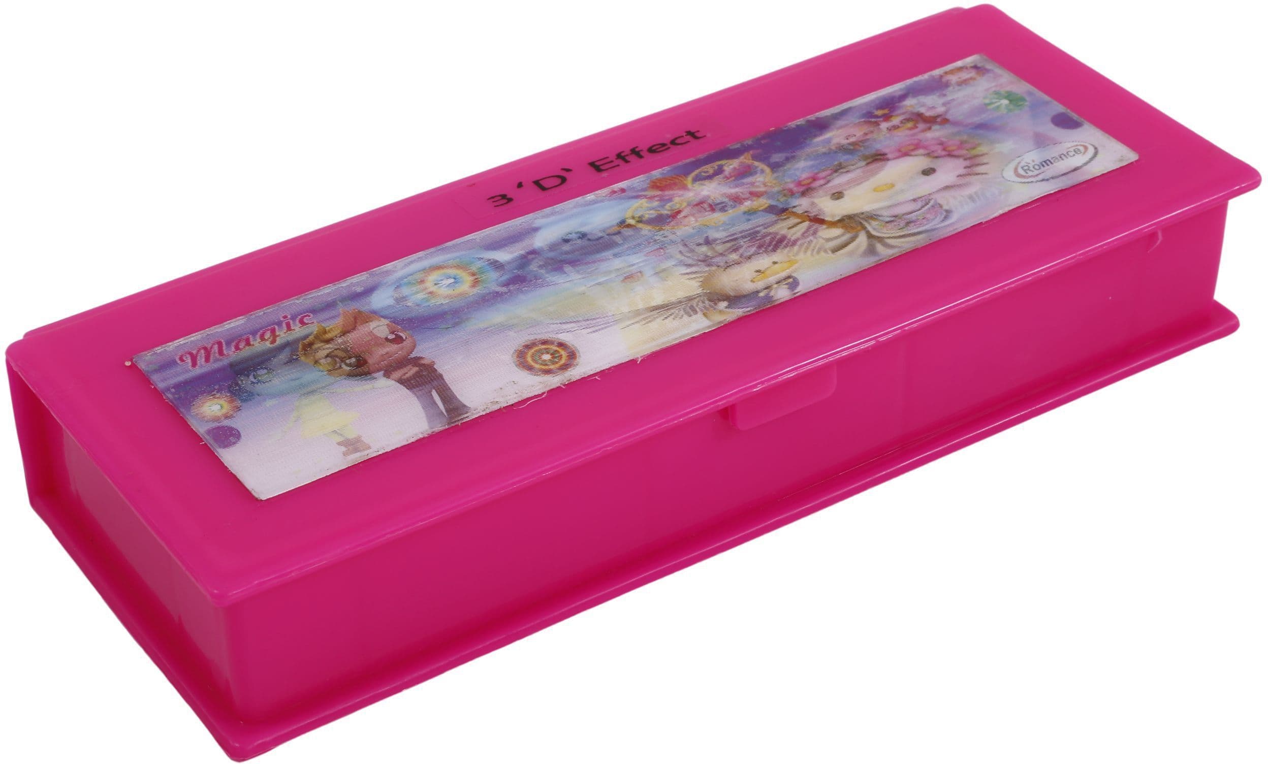 Edit One Romance 3D effect Cartoon Art Plastic Pencil Box view 2