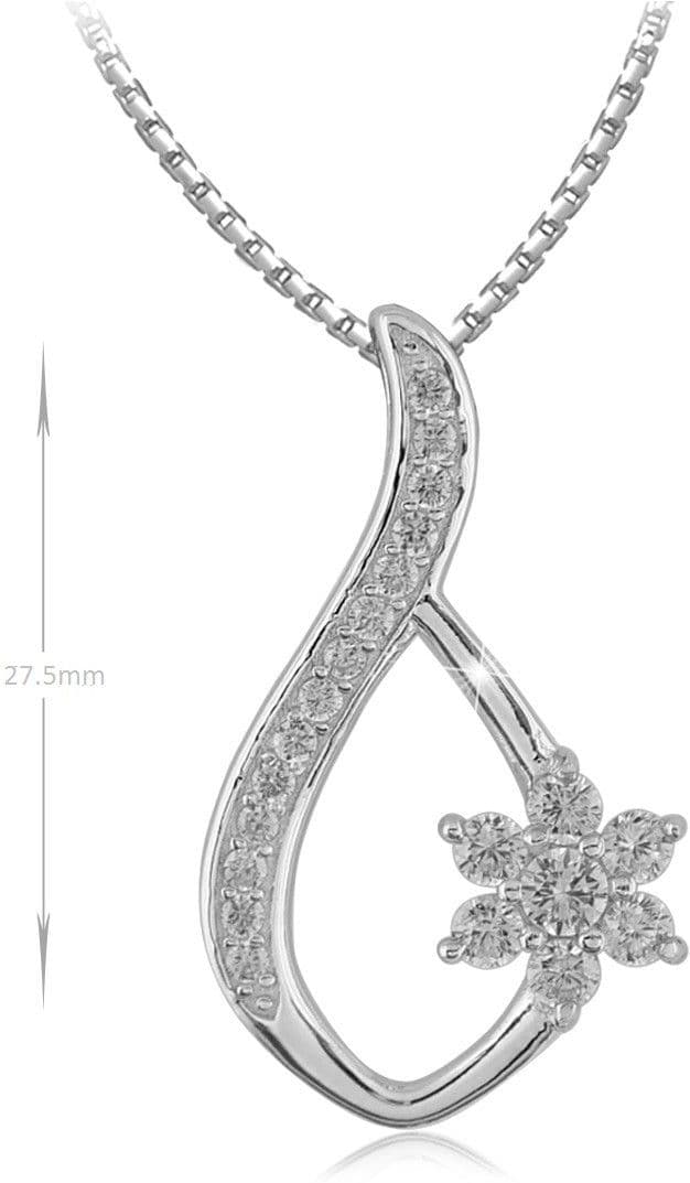 Aria Rhodium Sterling Silver Pendant view 3