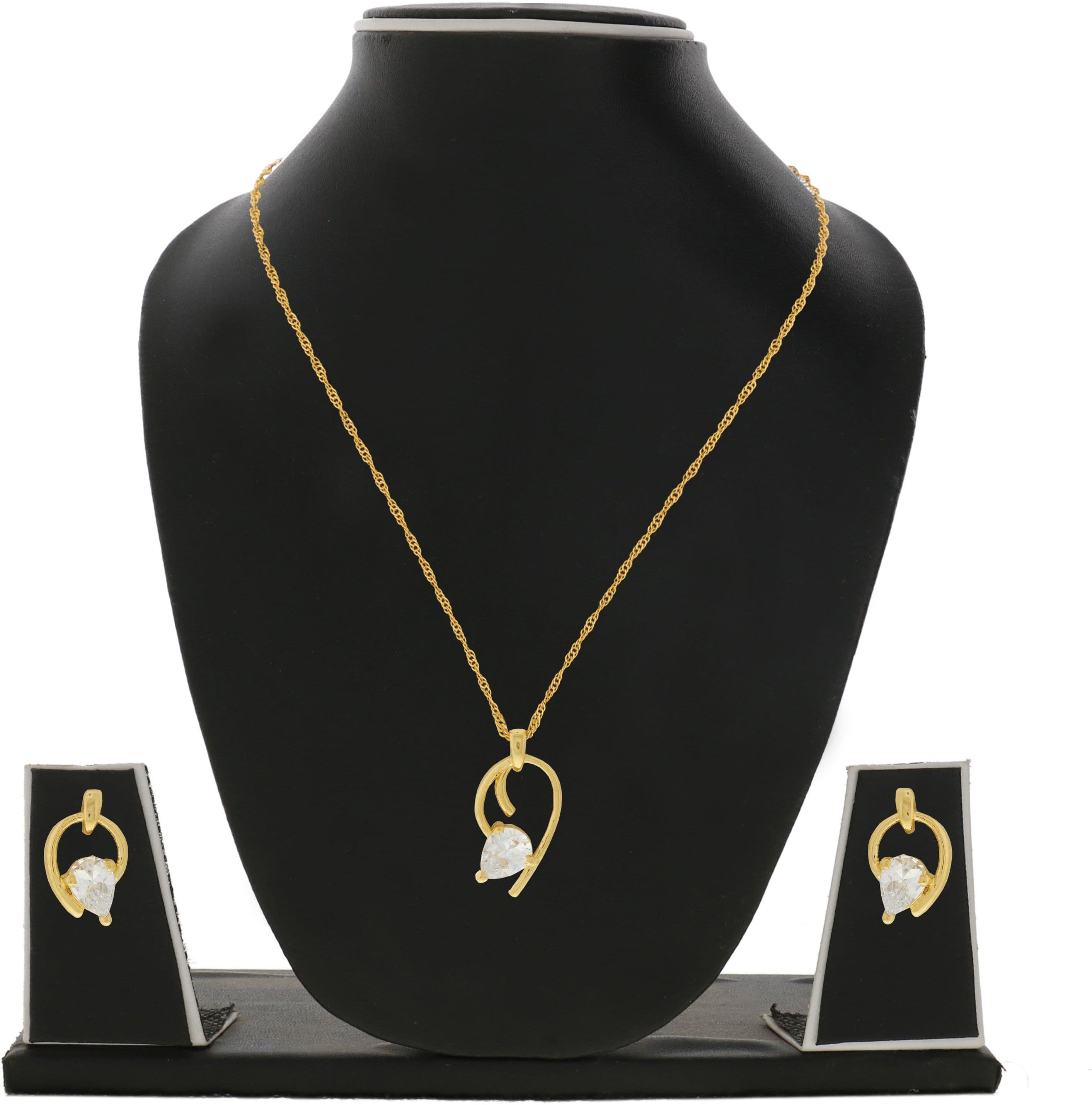 INAYA Yellow Gold NAK Brass Pendant Set view 6