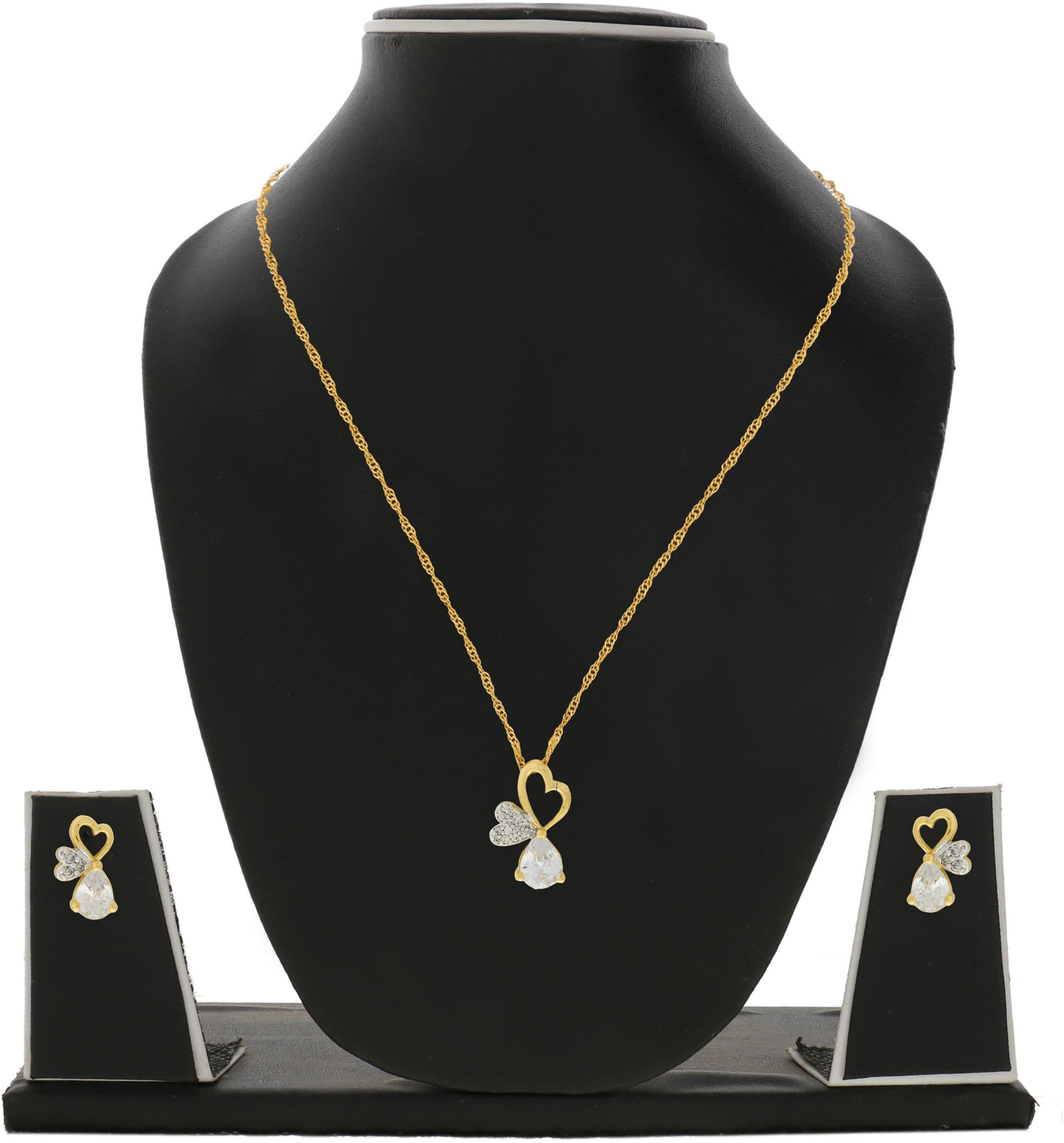 INAYA Yellow Gold NAK Brass Pendant Set view 5