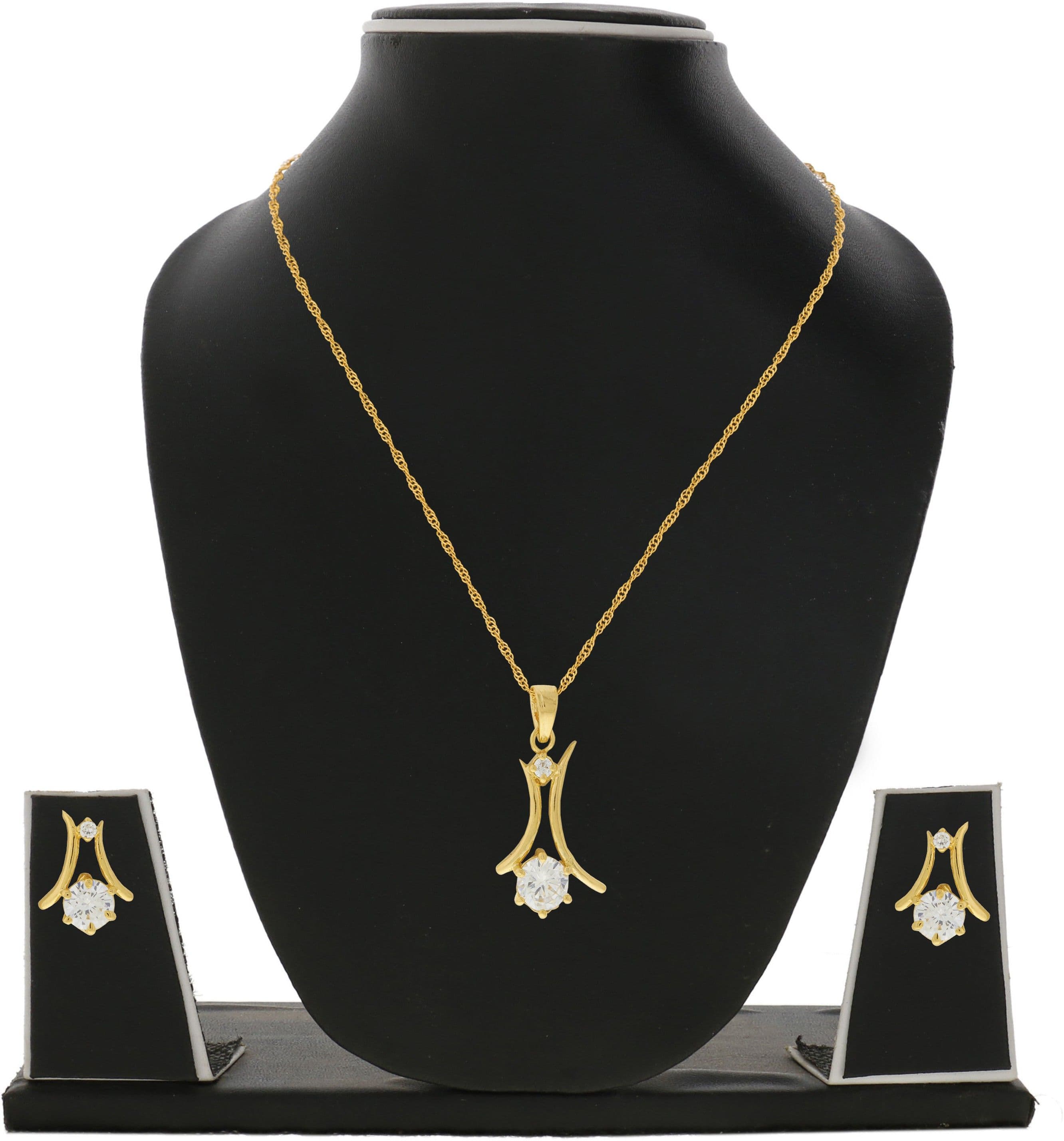INAYA Yellow Gold NAK Brass Pendant Set view 6
